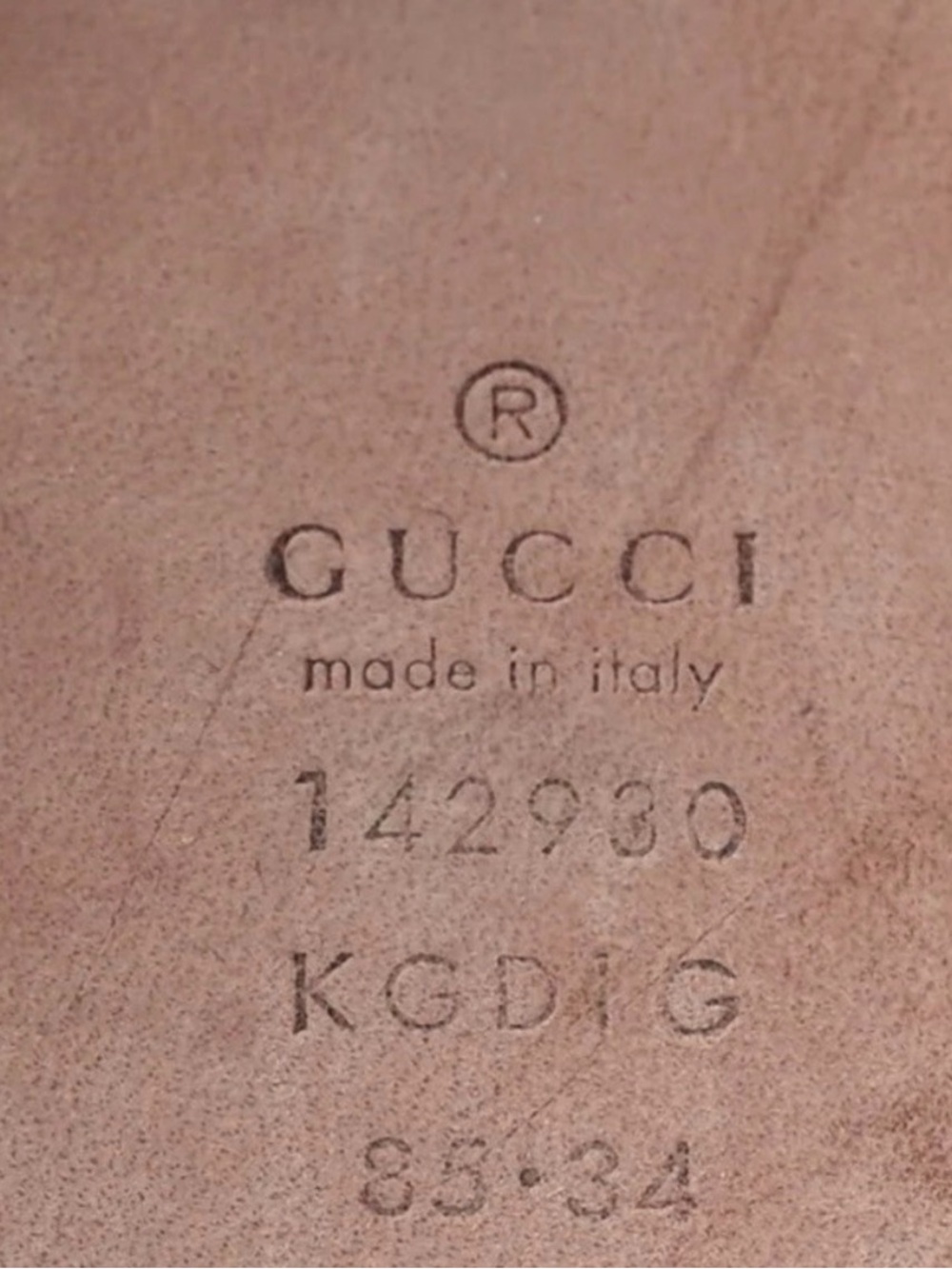 GUCCI GG Plus Monogram Calfskin Interlocking G 40mm Belt 84-34 White